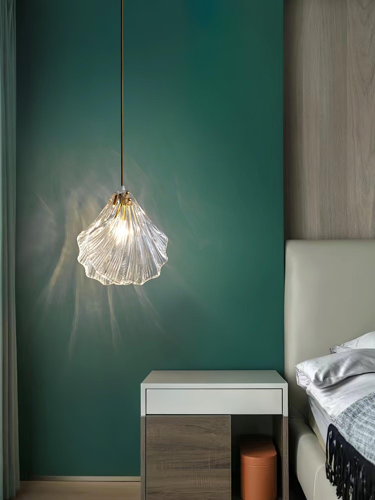 Solara Suspension en Verre Coquillage Artistique Élégante