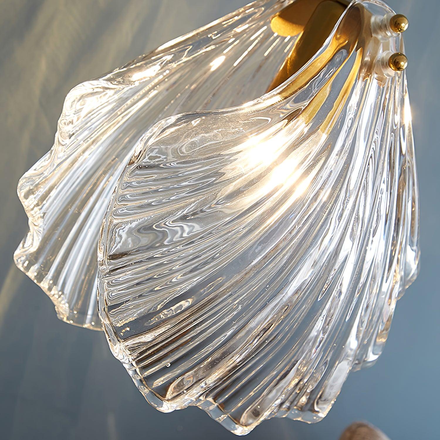 Solara Suspension en Verre Coquillage Artistique Élégante