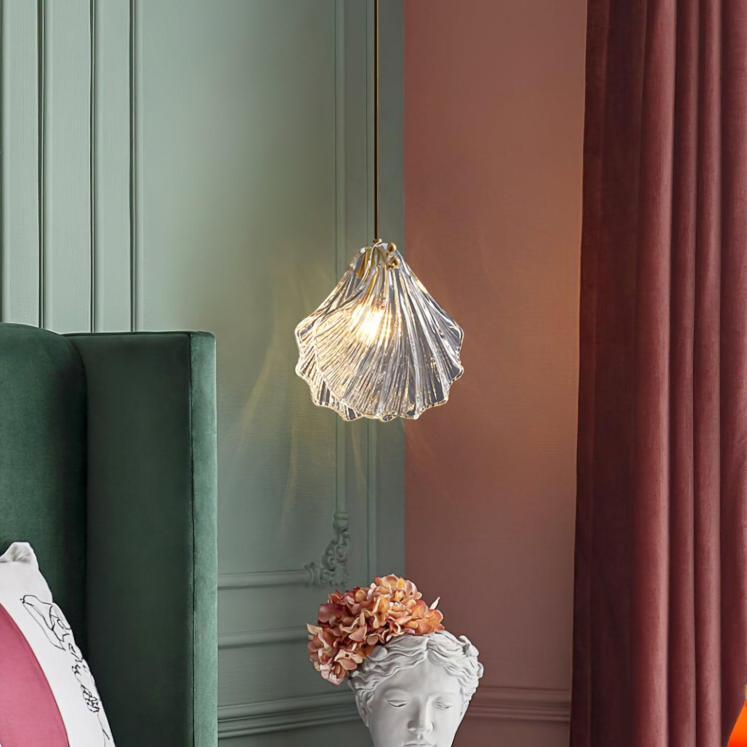 Veliraris Suspension Mini Swag en Verre Coquillage Art Nordic