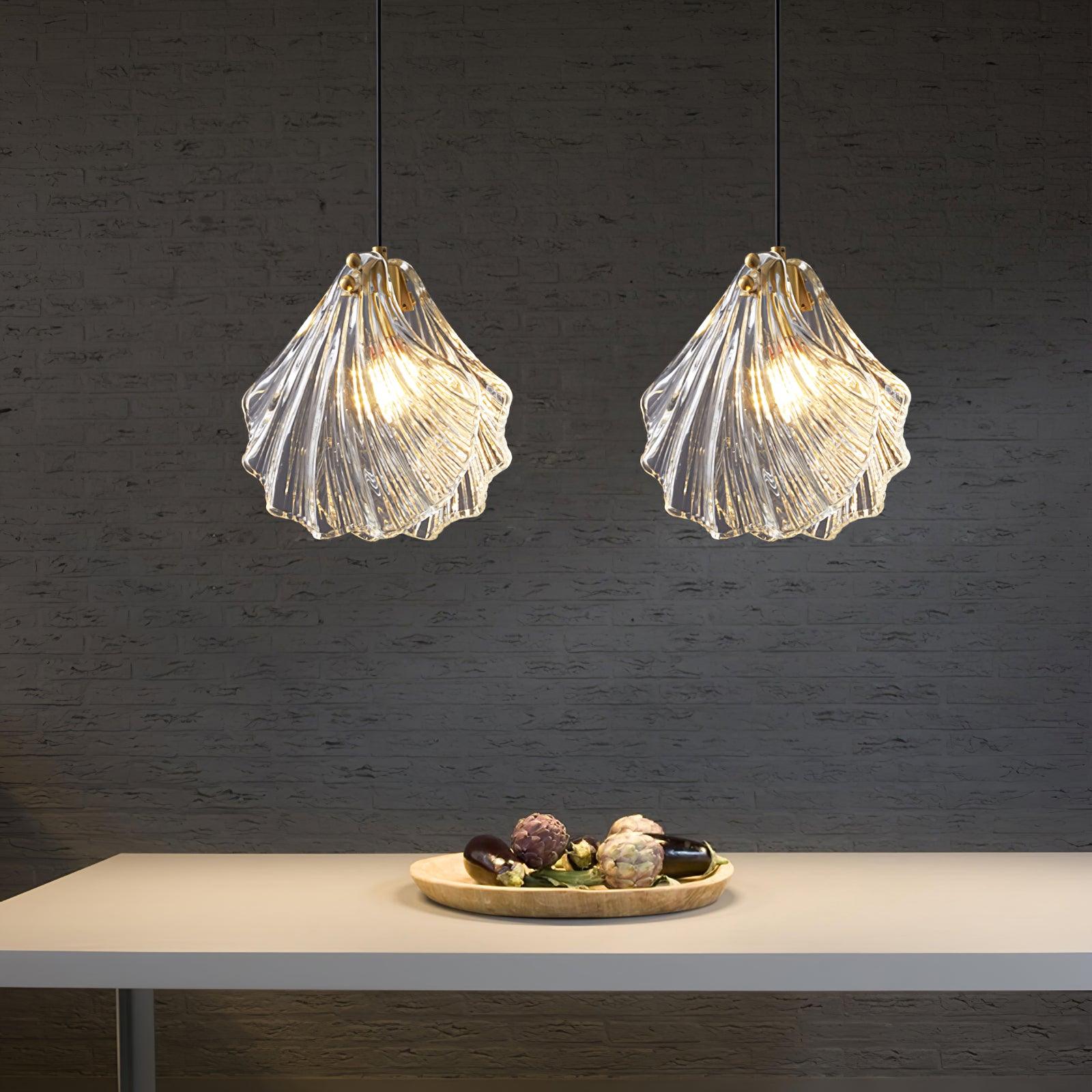 Veliraris Suspension Mini Swag en Verre Coquillage Art Nordic