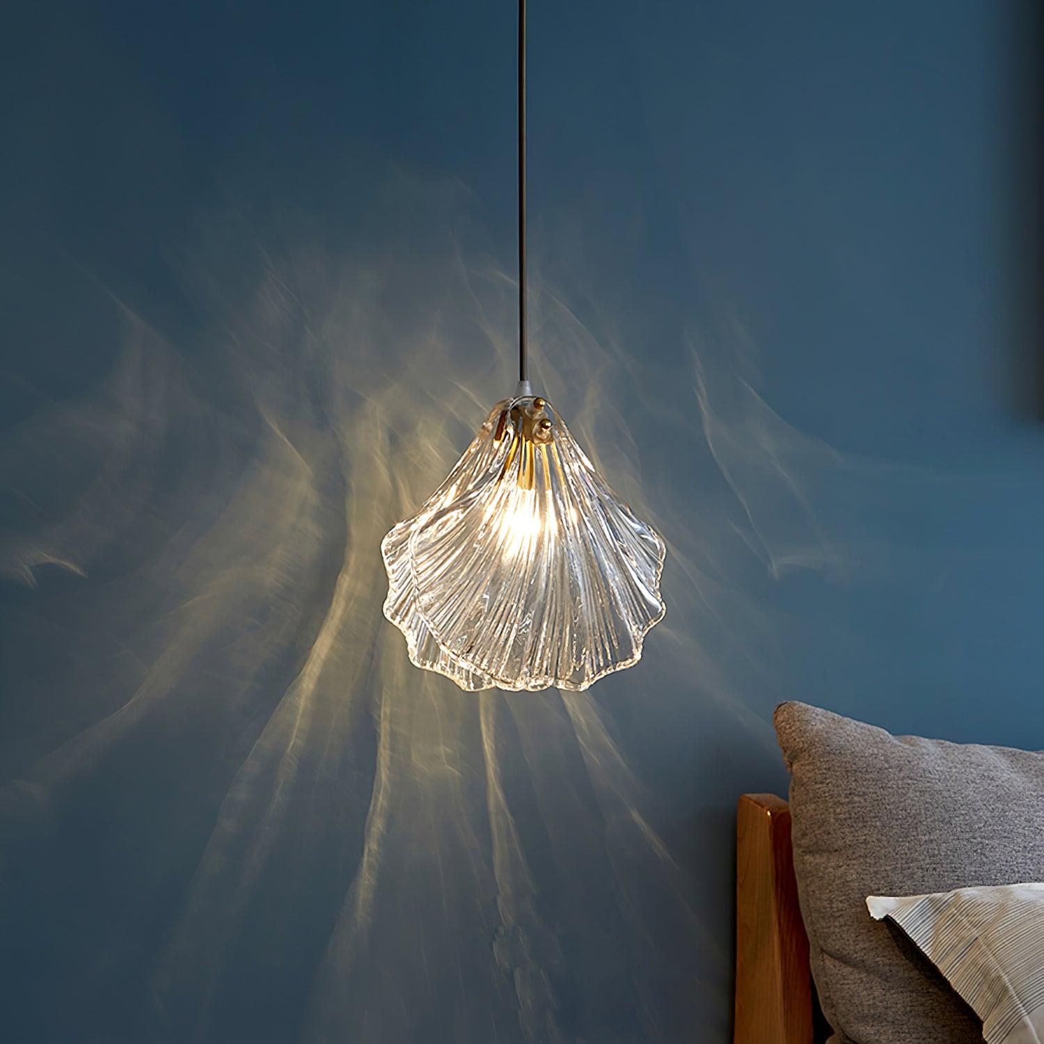 Solara Suspension en Verre Coquillage Artistique Élégante