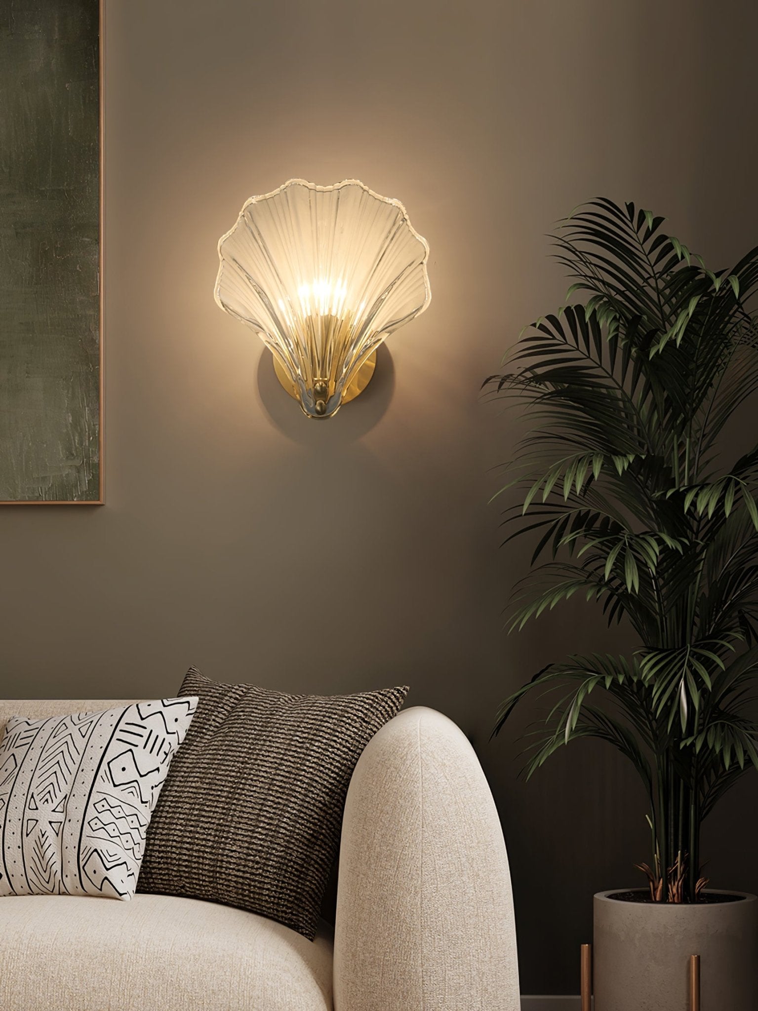 Respected Applique Murale en Verre et Laiton Premium