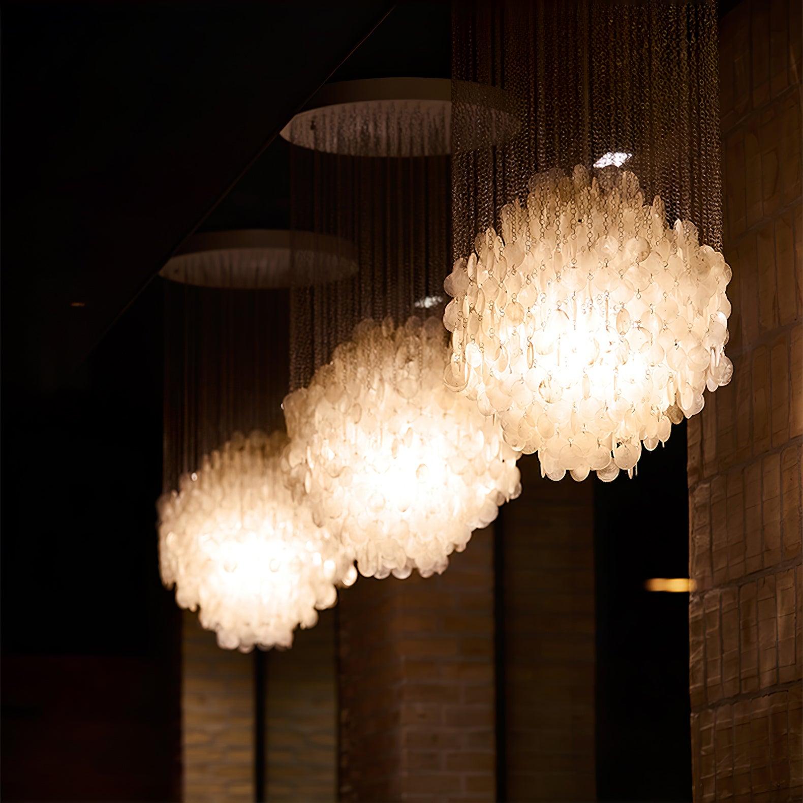 Idoris Lustre Métallique Postmoderne de Luxe en Cascade