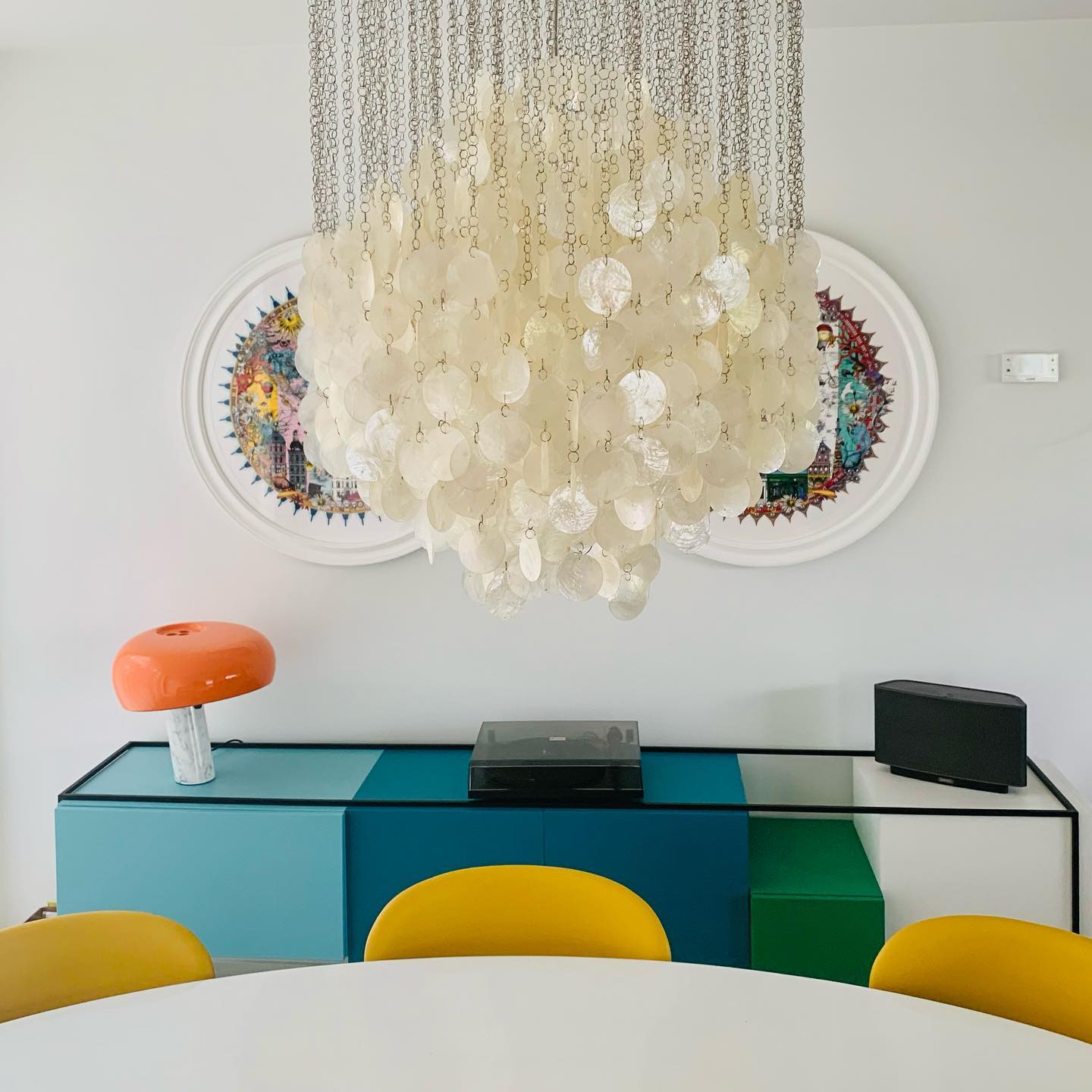 Idoris Lustre Métallique Postmoderne de Luxe en Cascade