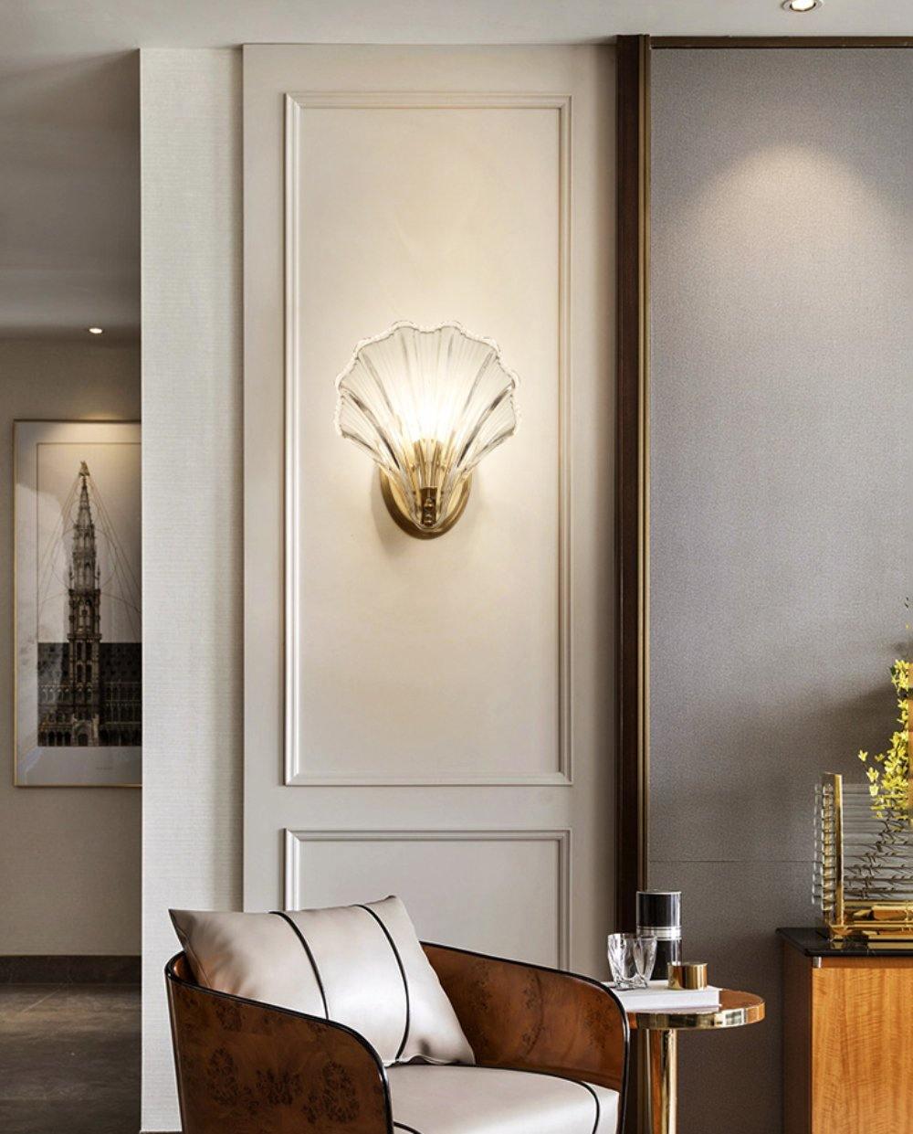 Respected Applique Murale en Verre et Laiton Premium