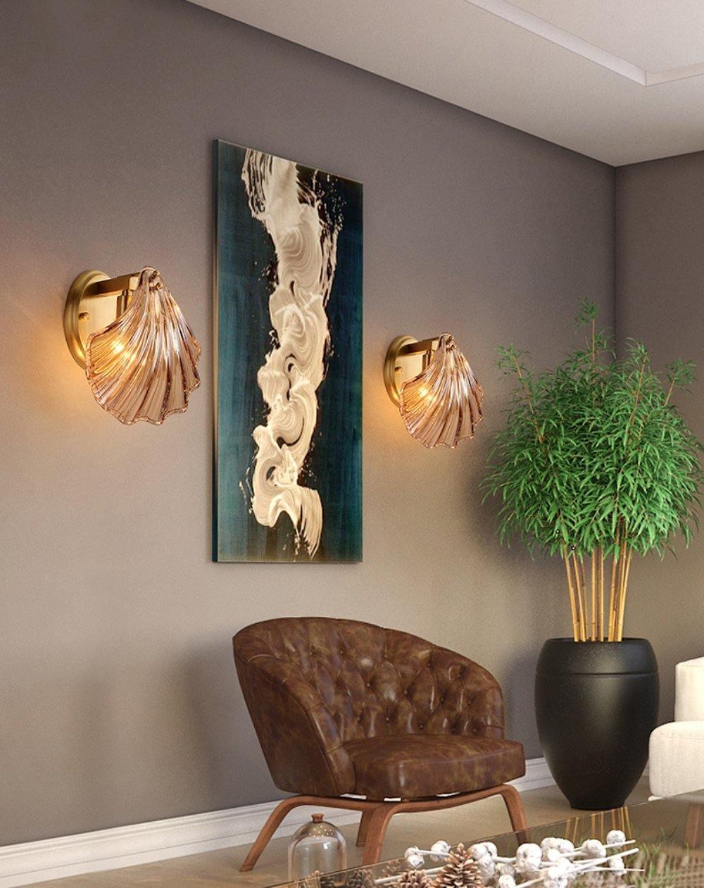 Respected Applique Murale en Verre et Laiton Premium