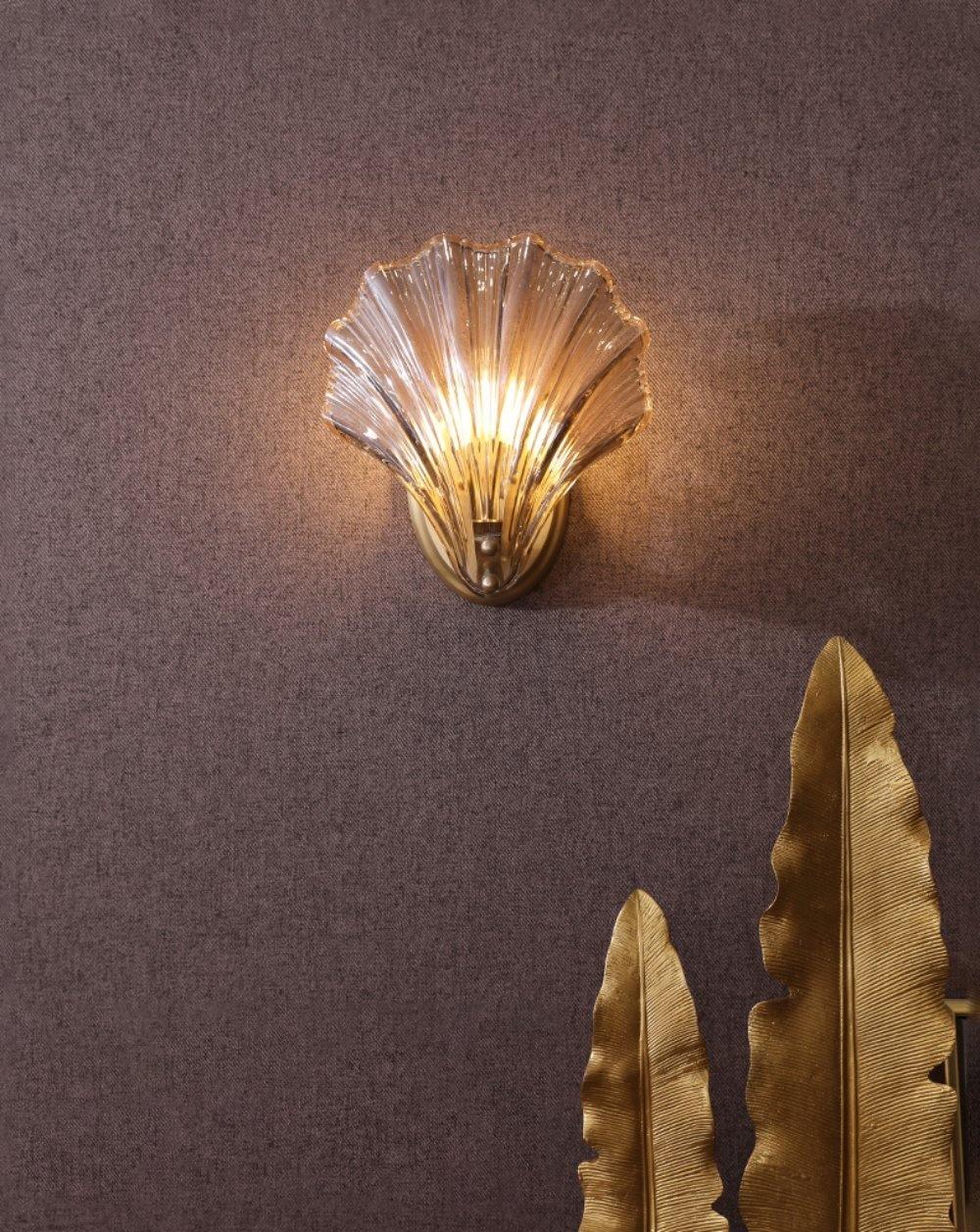 Respected Applique Murale en Verre et Laiton Premium