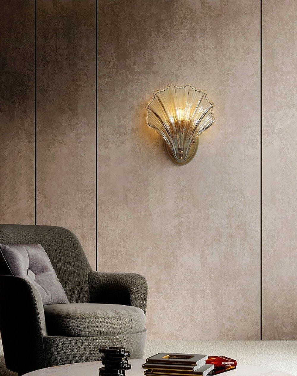 Respected Applique Murale en Verre et Laiton Premium
