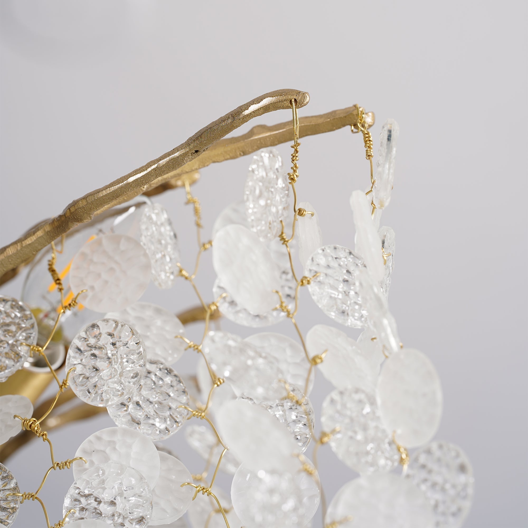 Lustra Suspension Lampe Goutte de Rosée en Cristal