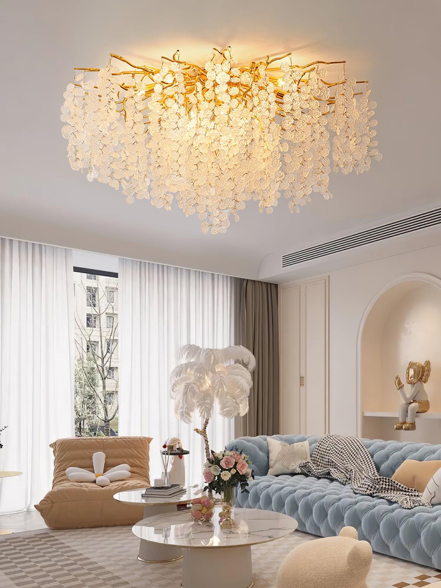 Cascade Lampe Plafonnier en Aluminium de Luxe
