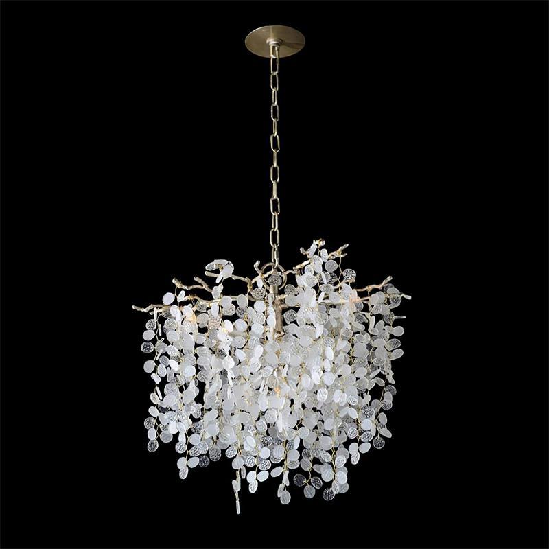 Lustra Suspension Lampe Goutte de Rosée en Cristal