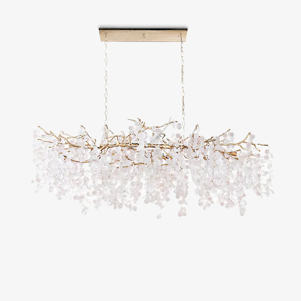Lustra Suspension Lampe Goutte de Rosée en Cristal