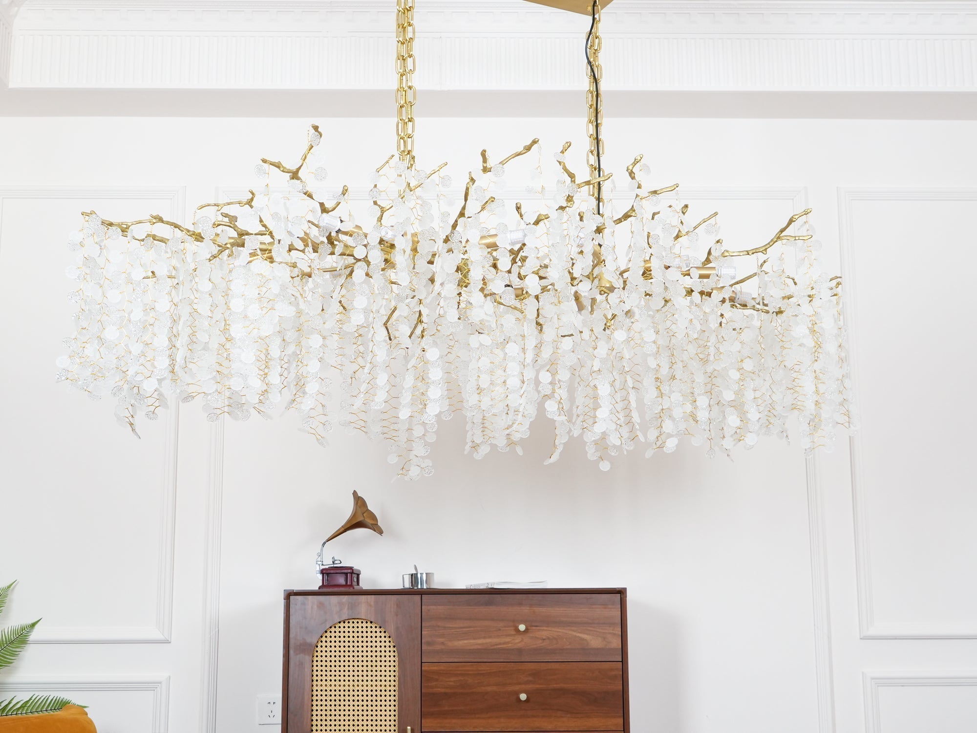 Lustra Suspension Lampe Goutte de Rosée en Cristal