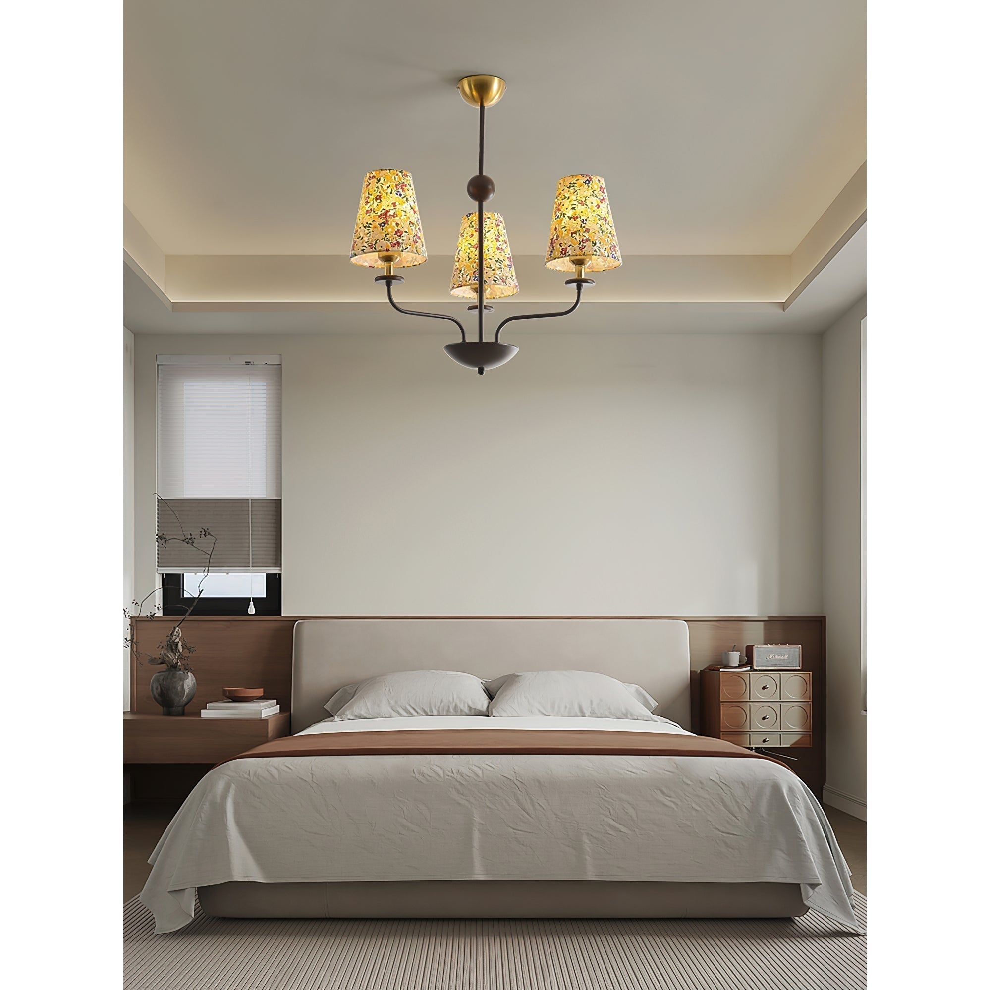 Aurmaren Lustre en Tissu Style Industriel Vintage