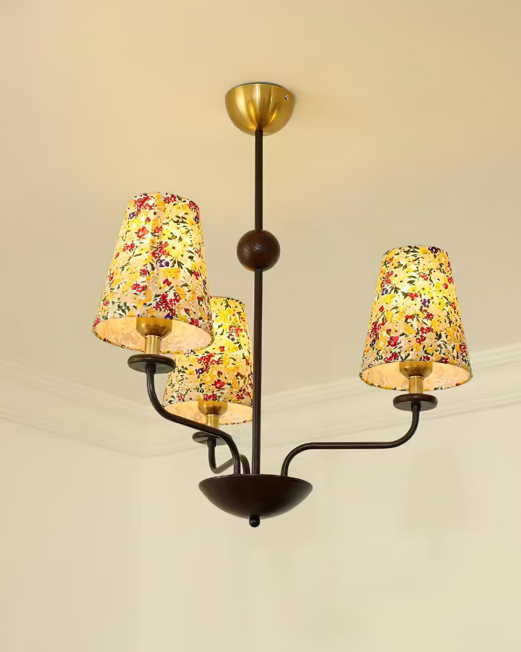 Siena Lustre Abat-jour en Tissu Floral Six Bras