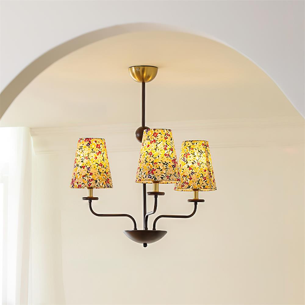 Siena Lustre Abat-jour en Tissu Floral Six Bras