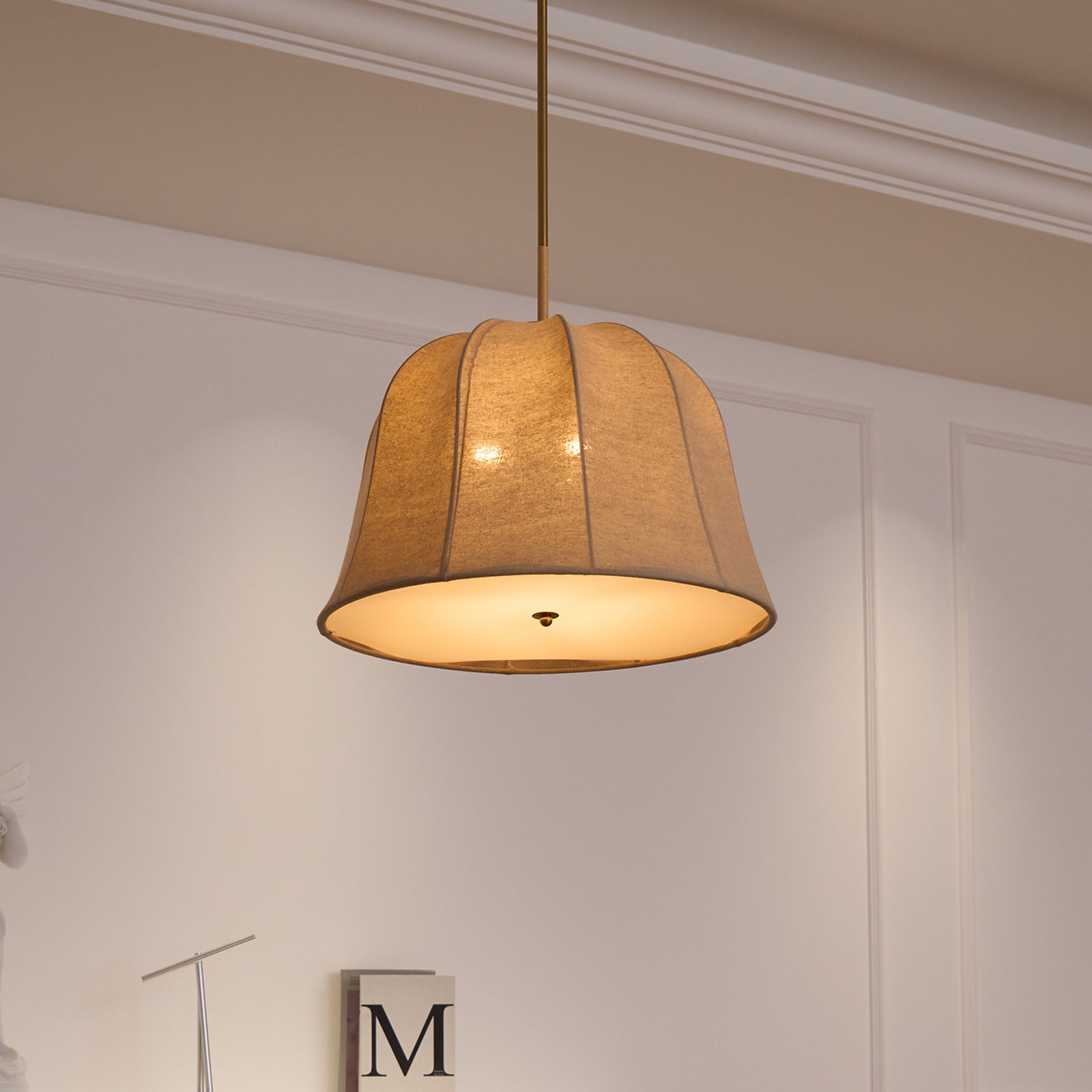 Fiora Lampe Suspendue en Tissu Vintage