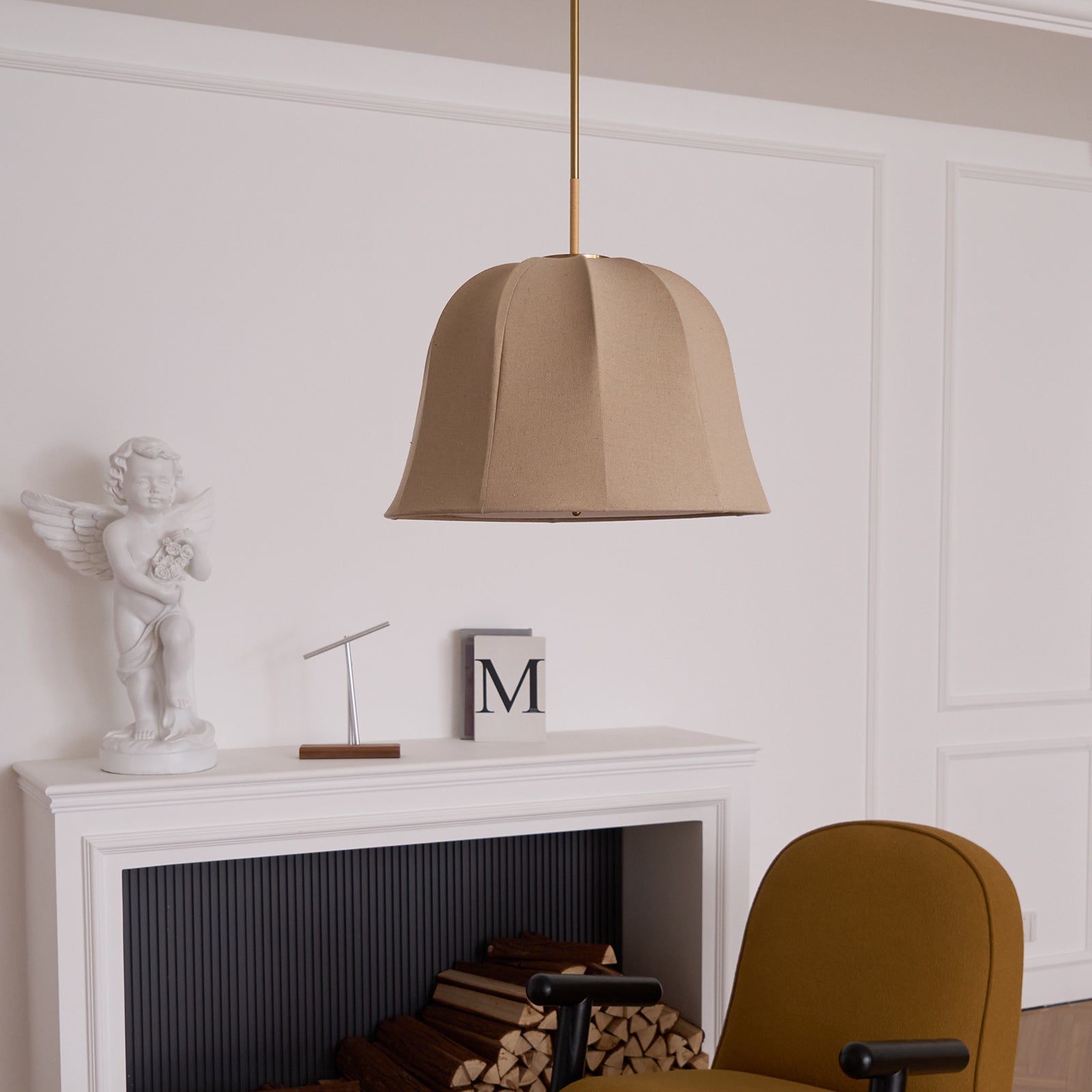 Fiora Lampe Suspendue en Tissu Vintage
