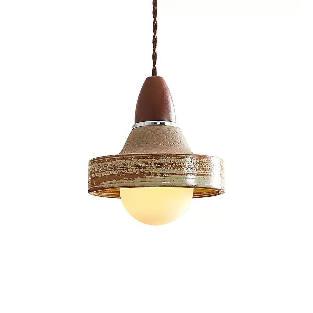 Sierra Lampe Suspendue Céramique Bois Art Nordique Premium