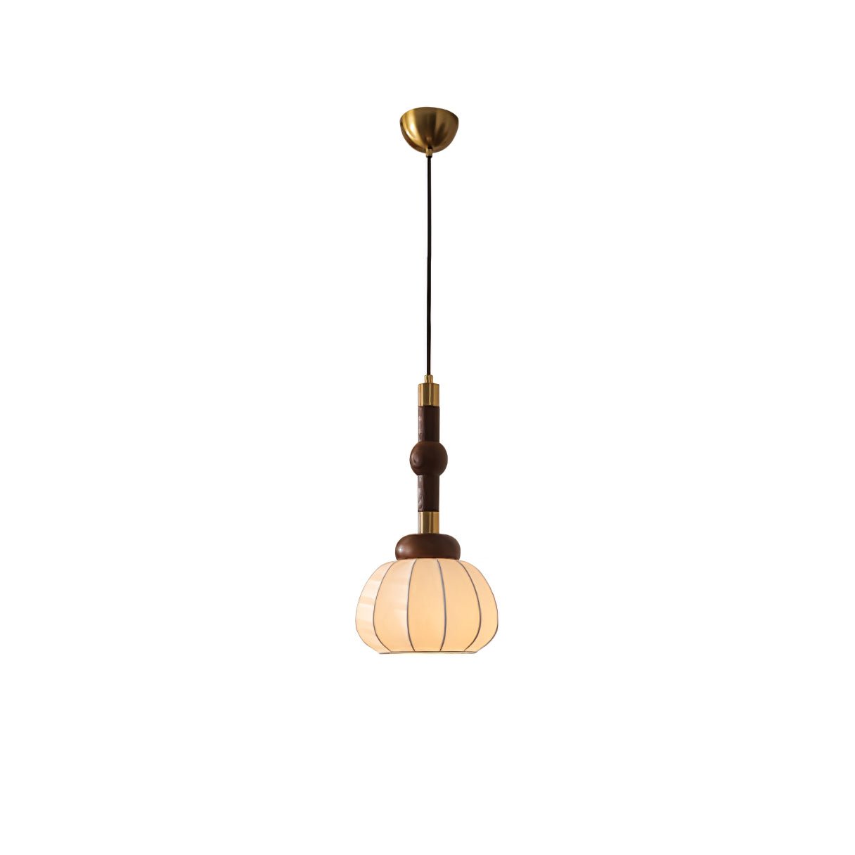 Solari Suspension en Bois et Soie Scandinave