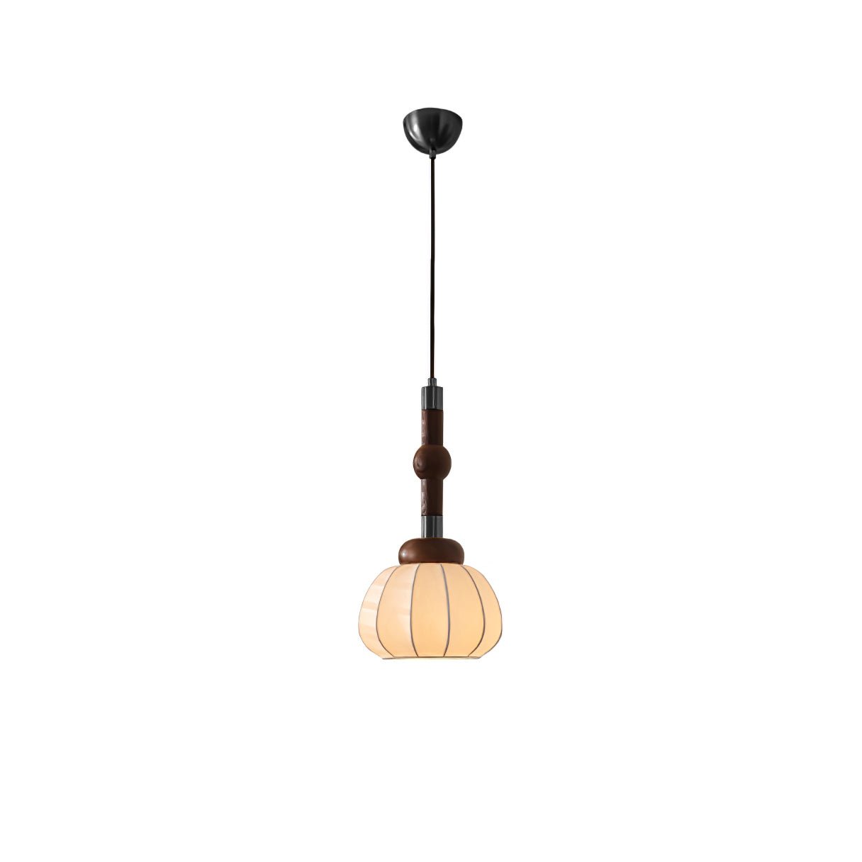 Solari Suspension en Bois et Soie Scandinave