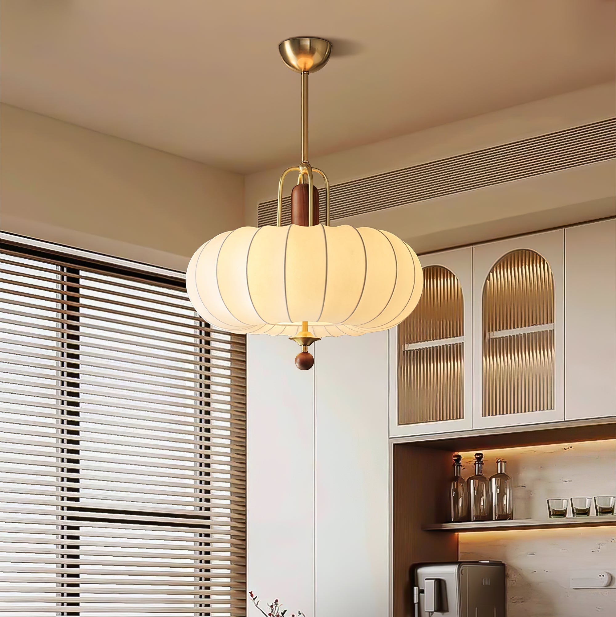 Solis Lustre Suspendu Rétro En Or