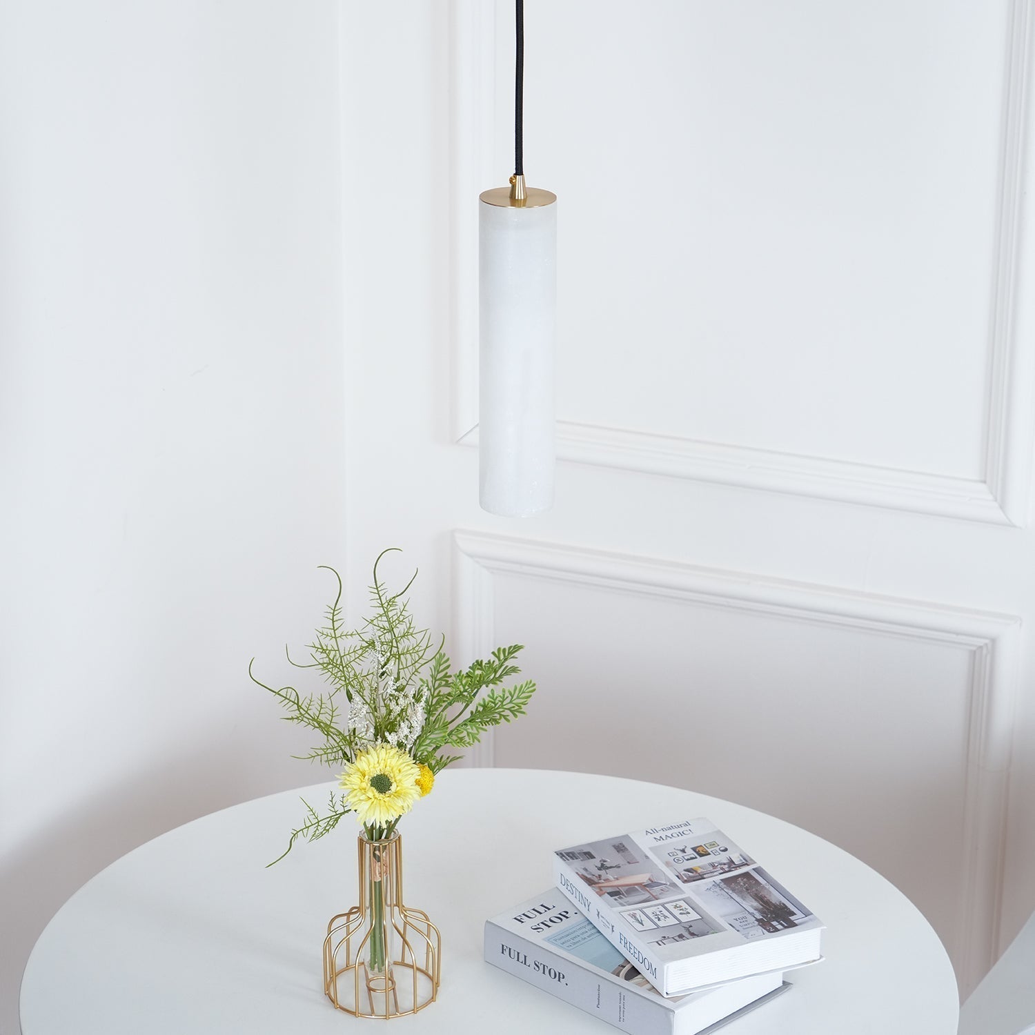 Nyxara Suspension Cluster Albâtre