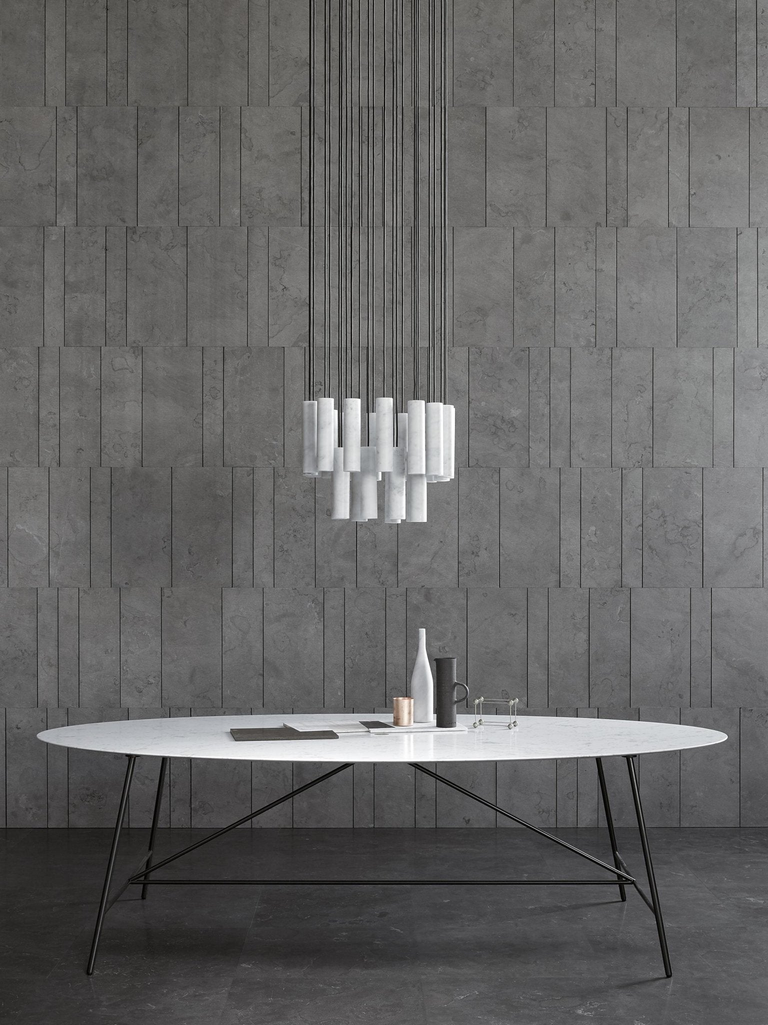 Nyxara Suspension Cluster Albâtre