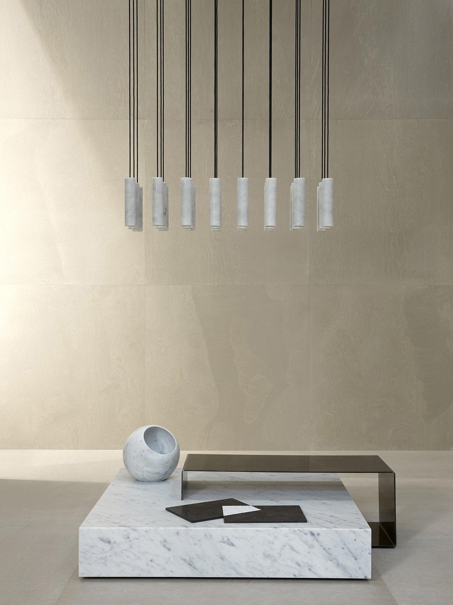 Nyxara Suspension Cluster Albâtre