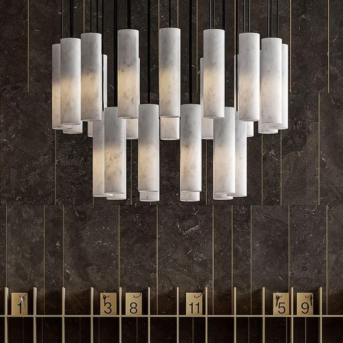 Nyxara Suspension Cluster Albâtre