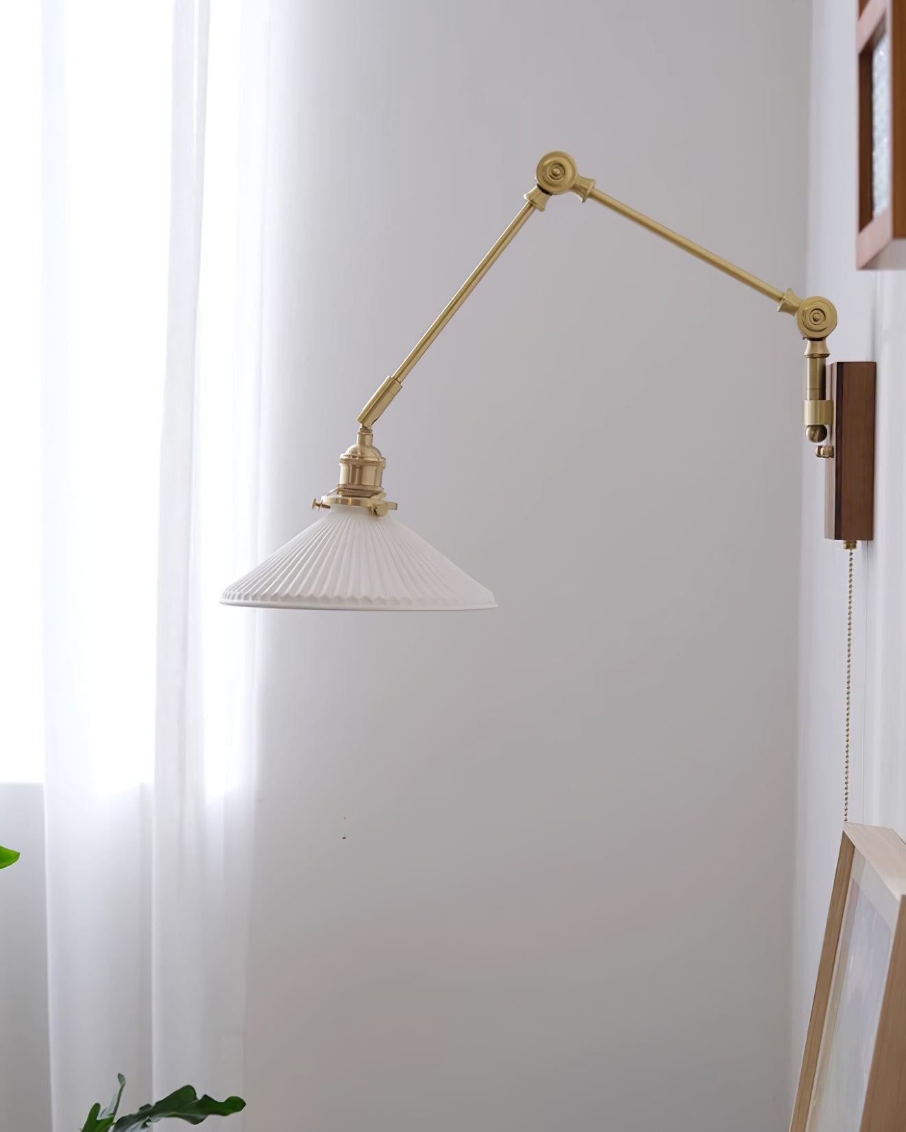Sona Applique Murale Vintage en Noyer