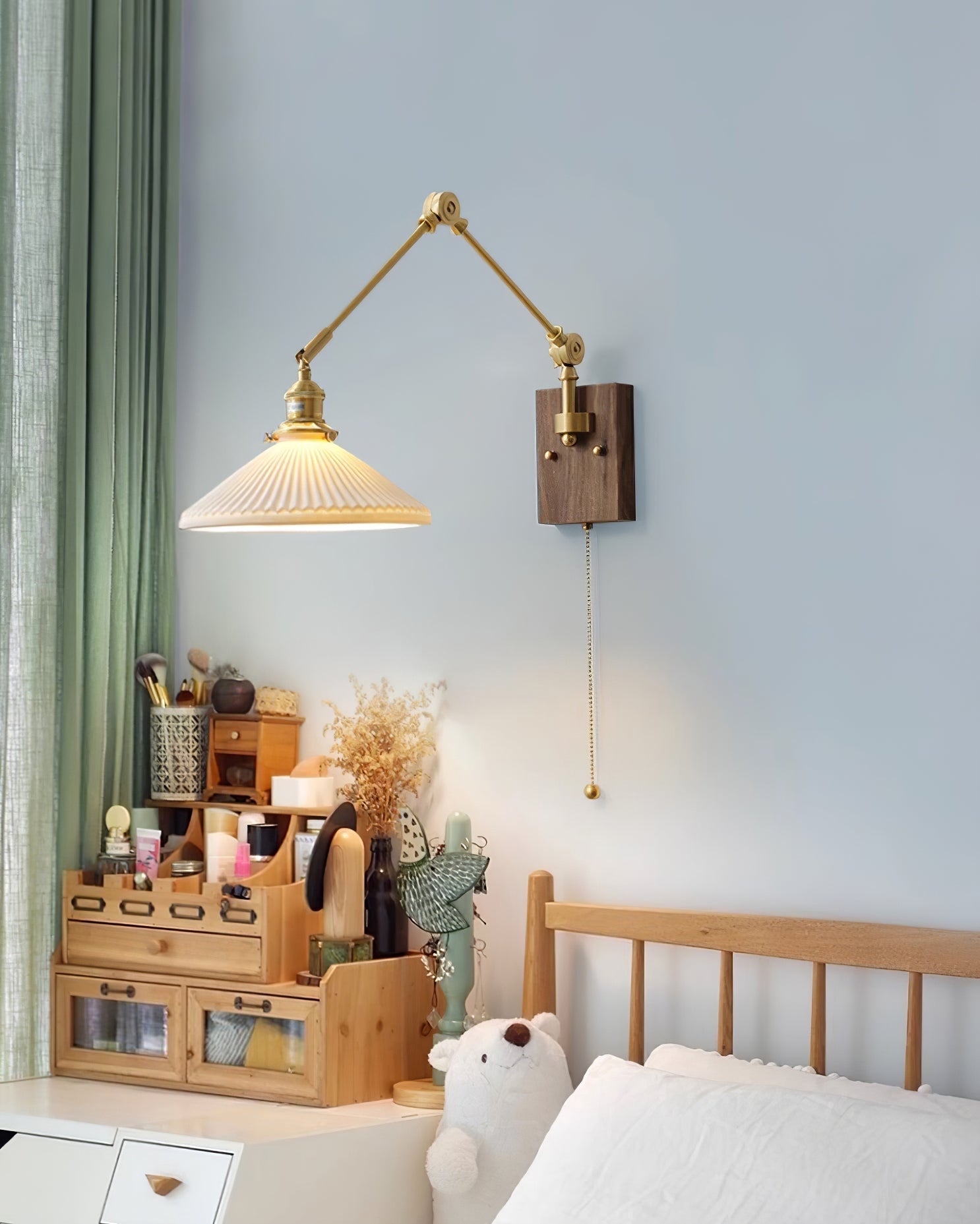 Sona Applique Murale Vintage en Noyer