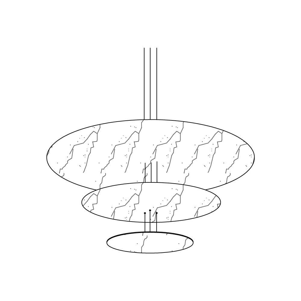 Erliris Suspension Métallique de Luxe Postmoderne
