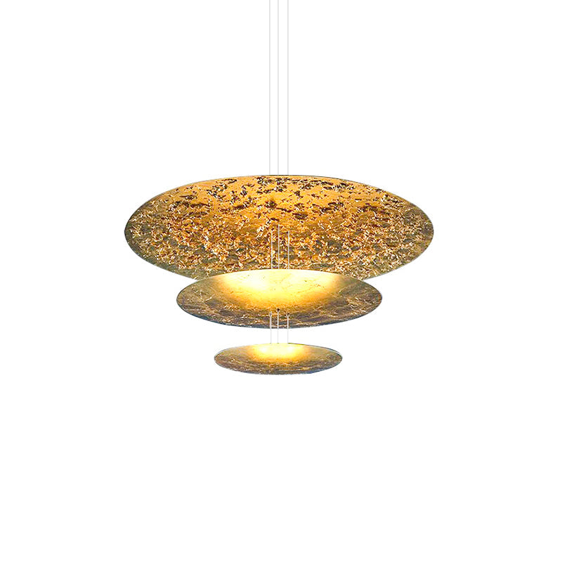Zathaara Suspension Feuilles d’Or Étagées