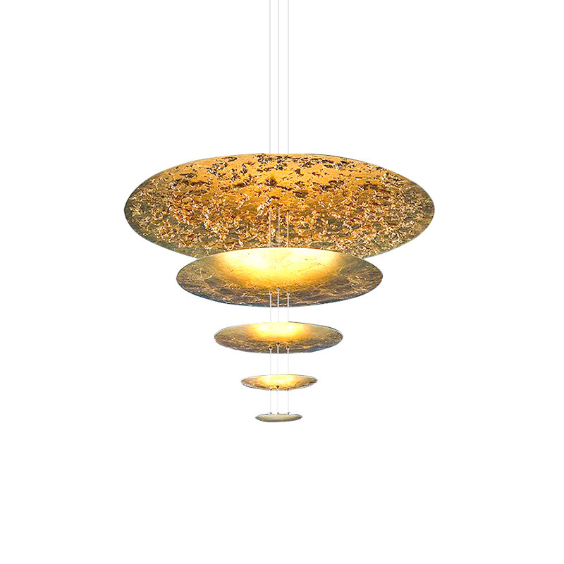Zathaara Suspension Feuilles d’Or Étagées