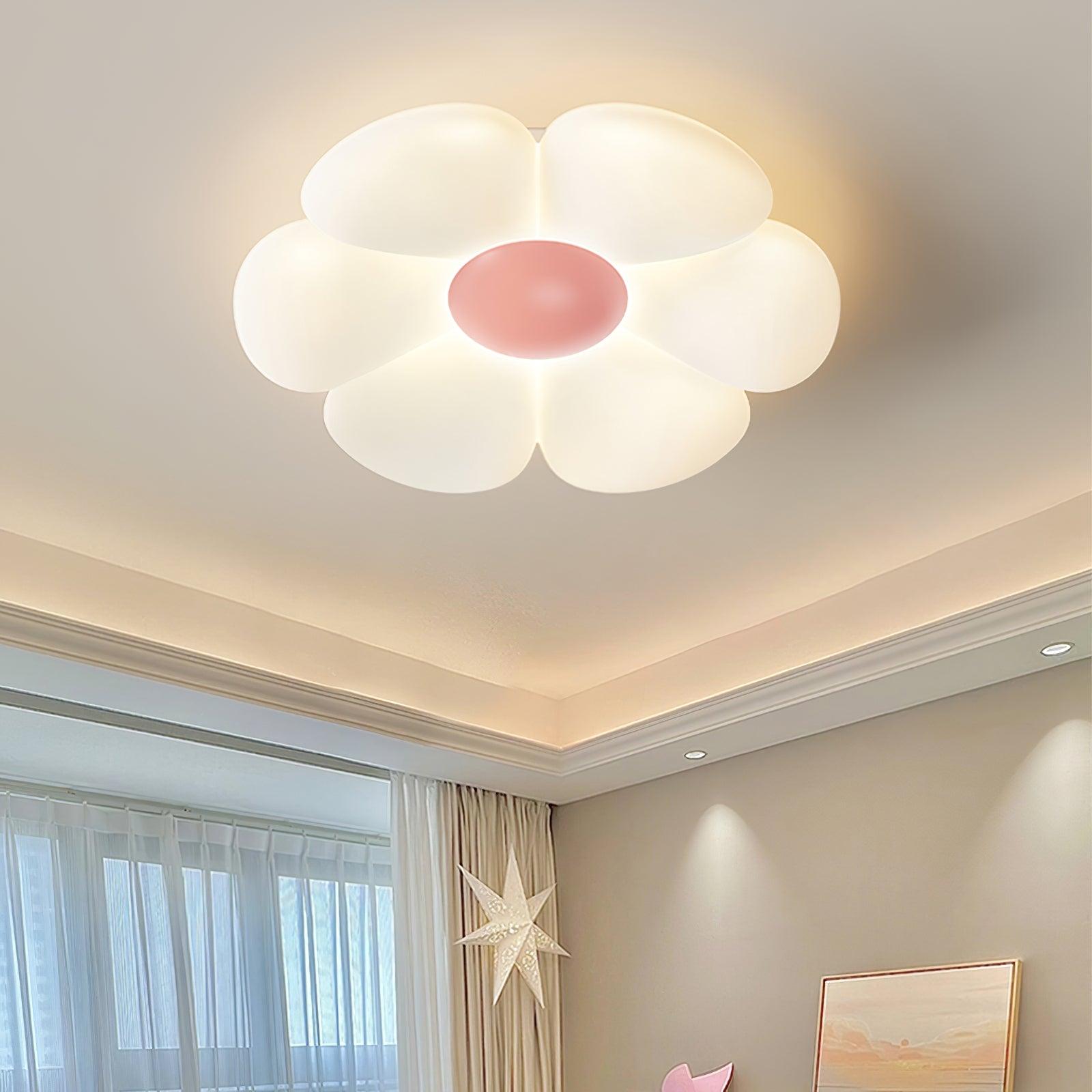 Solara Plafonnier Fleur à Six Pétales pour Chambre d'Enfant