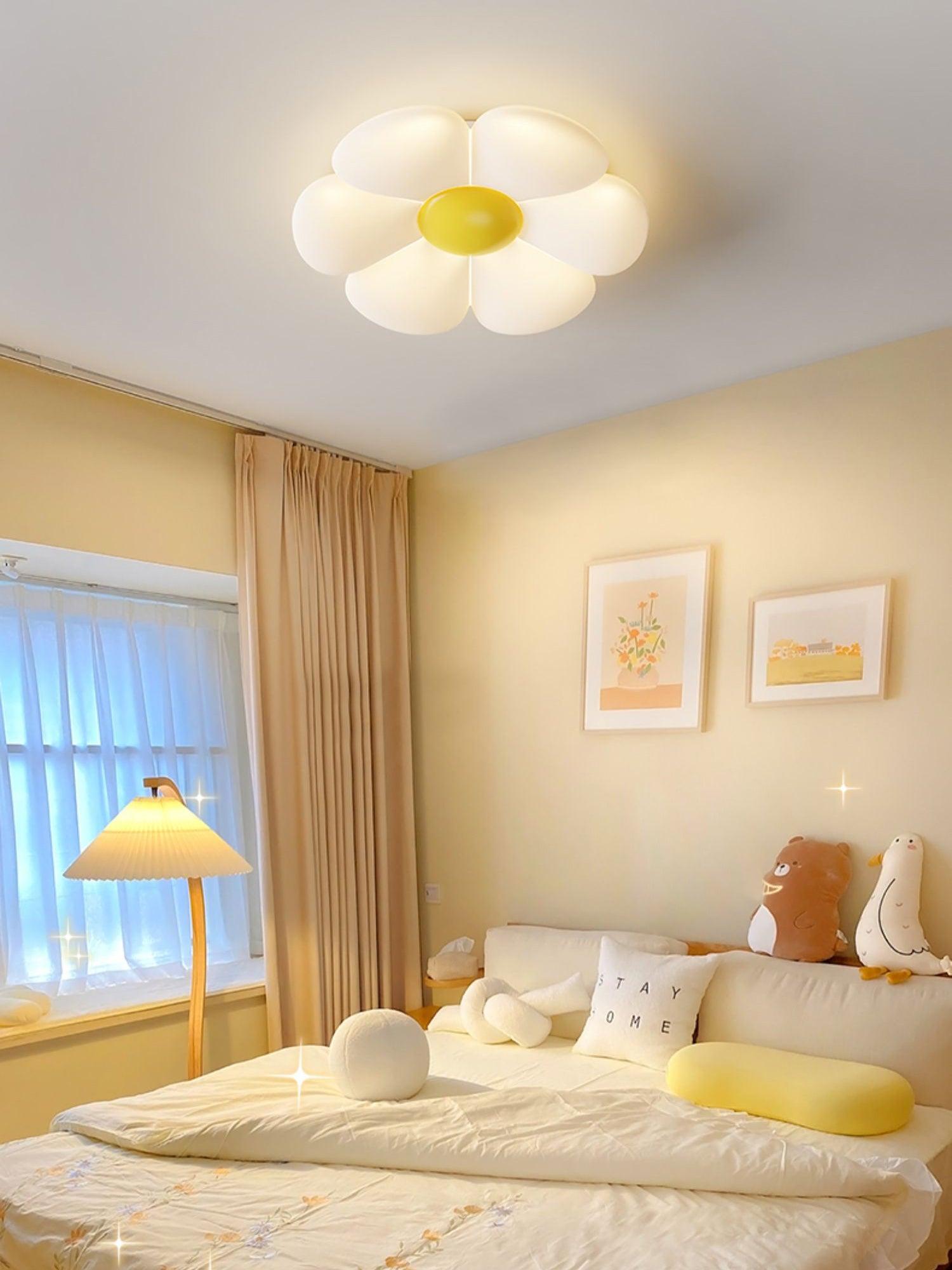 Solara Plafonnier Fleur à Six Pétales pour Chambre d'Enfant
