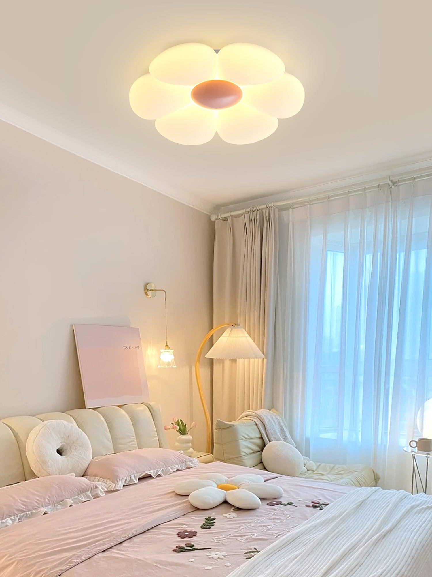 Solara Plafonnier Fleur à Six Pétales pour Chambre d'Enfant