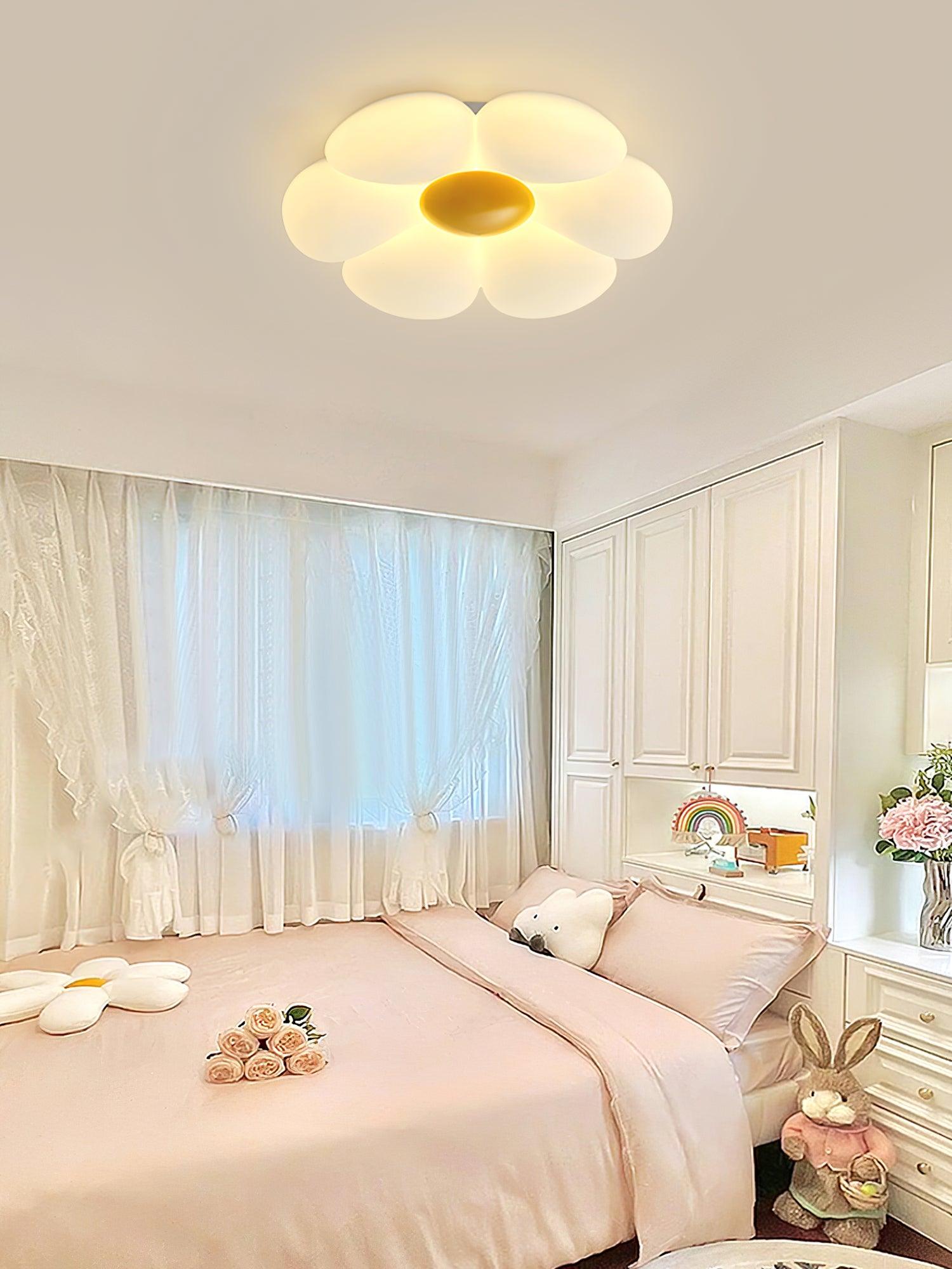 Solara Plafonnier Fleur à Six Pétales pour Chambre d'Enfant