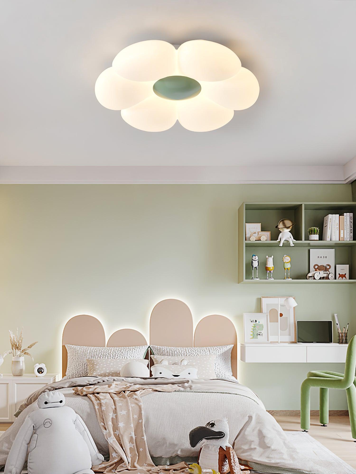 Solara Plafonnier Fleur à Six Pétales pour Chambre d'Enfant
