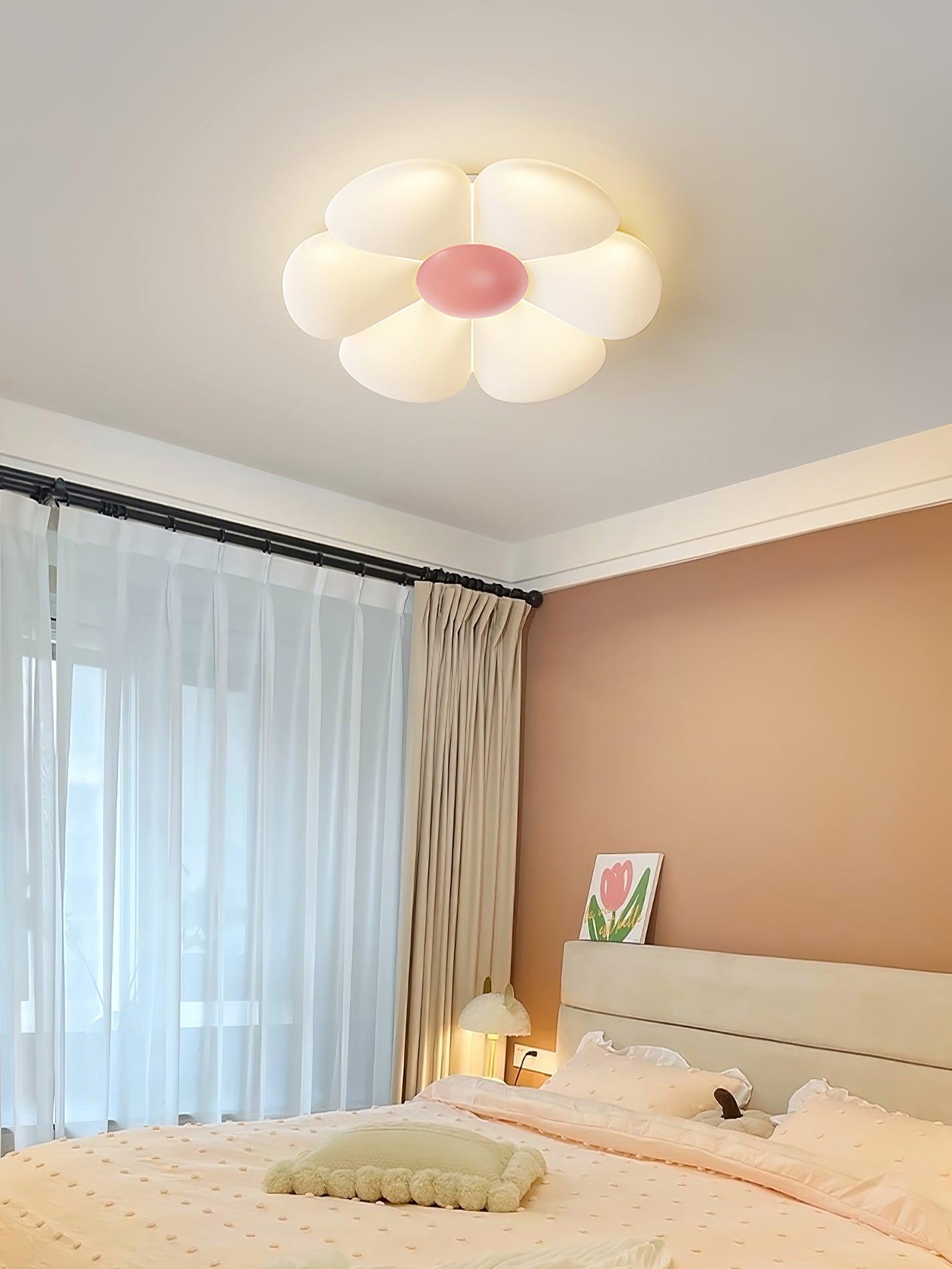 Solara Plafonnier Fleur à Six Pétales pour Chambre d'Enfant