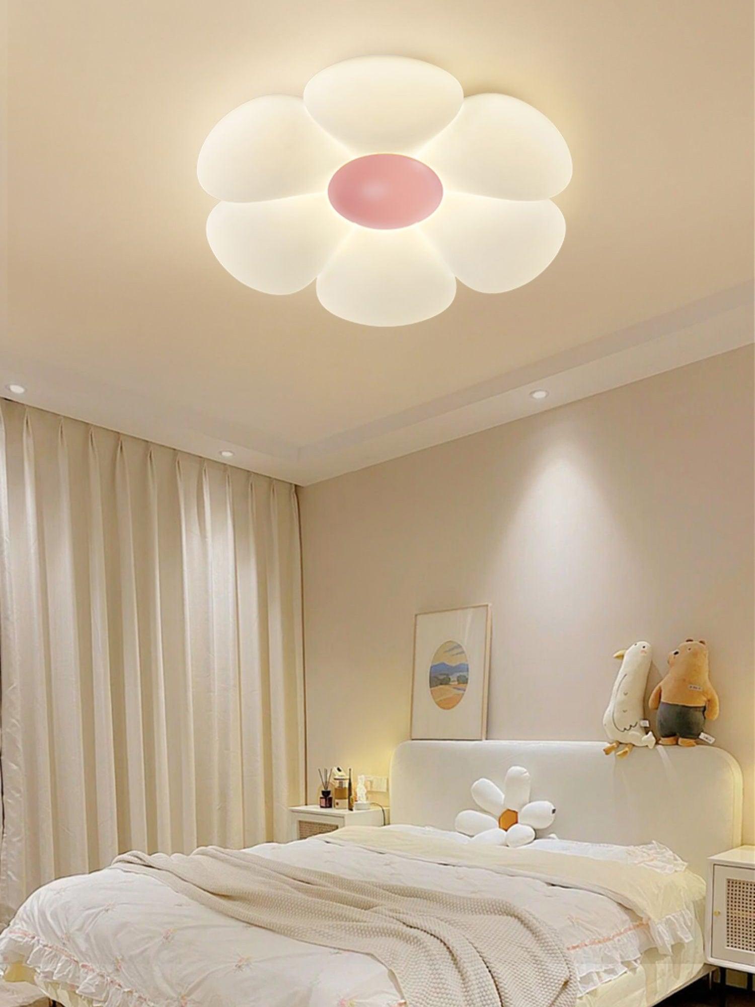 Solara Plafonnier Fleur à Six Pétales pour Chambre d'Enfant