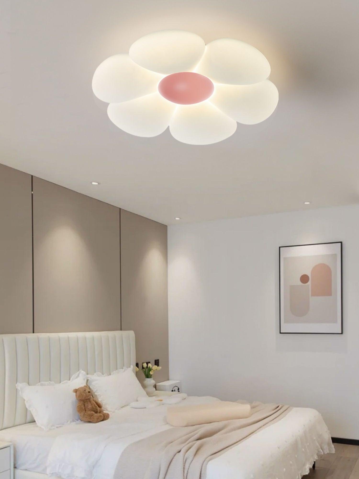 Solara Plafonnier Fleur à Six Pétales pour Chambre d'Enfant