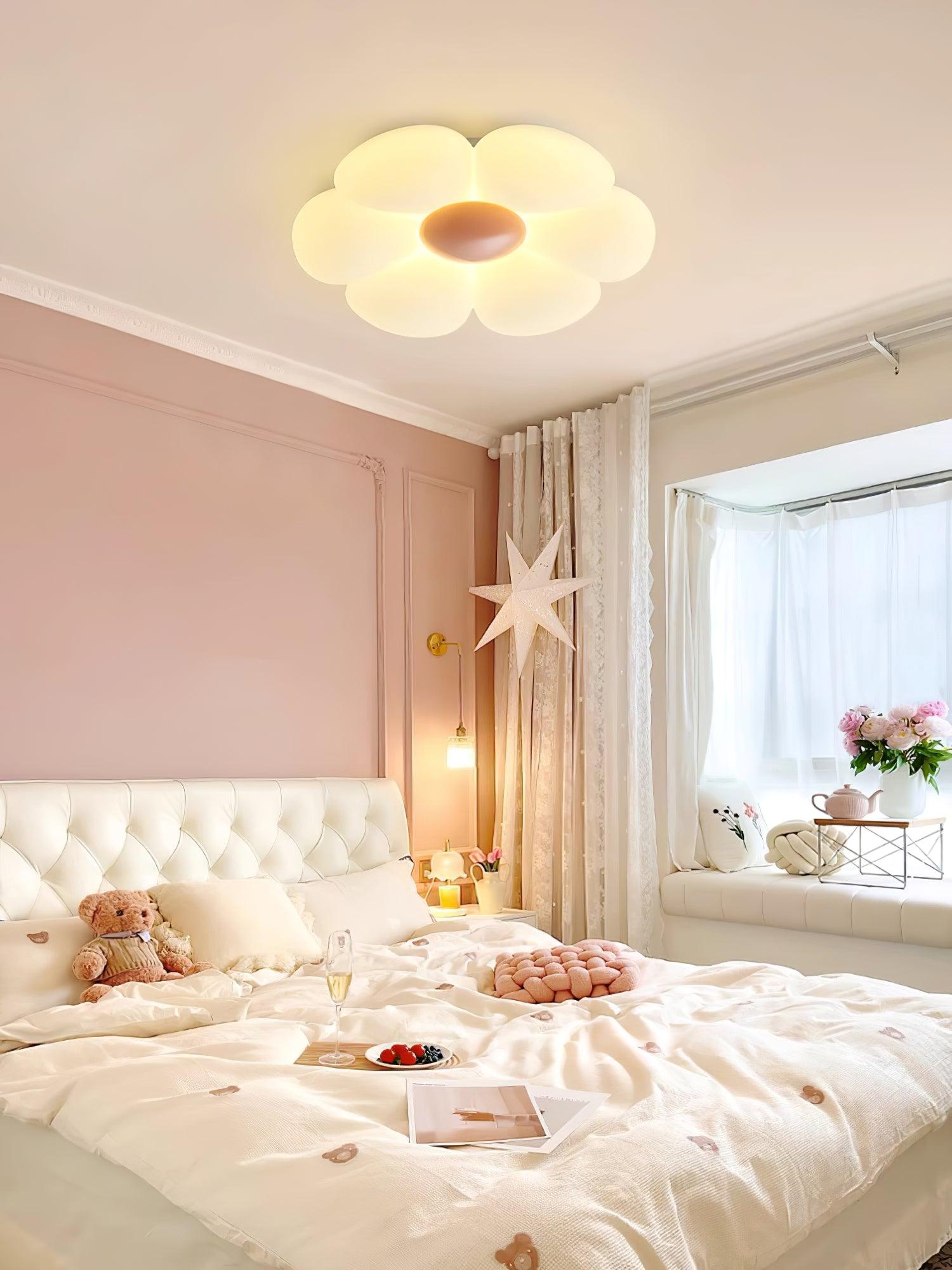 Solara Plafonnier Fleur à Six Pétales pour Chambre d'Enfant