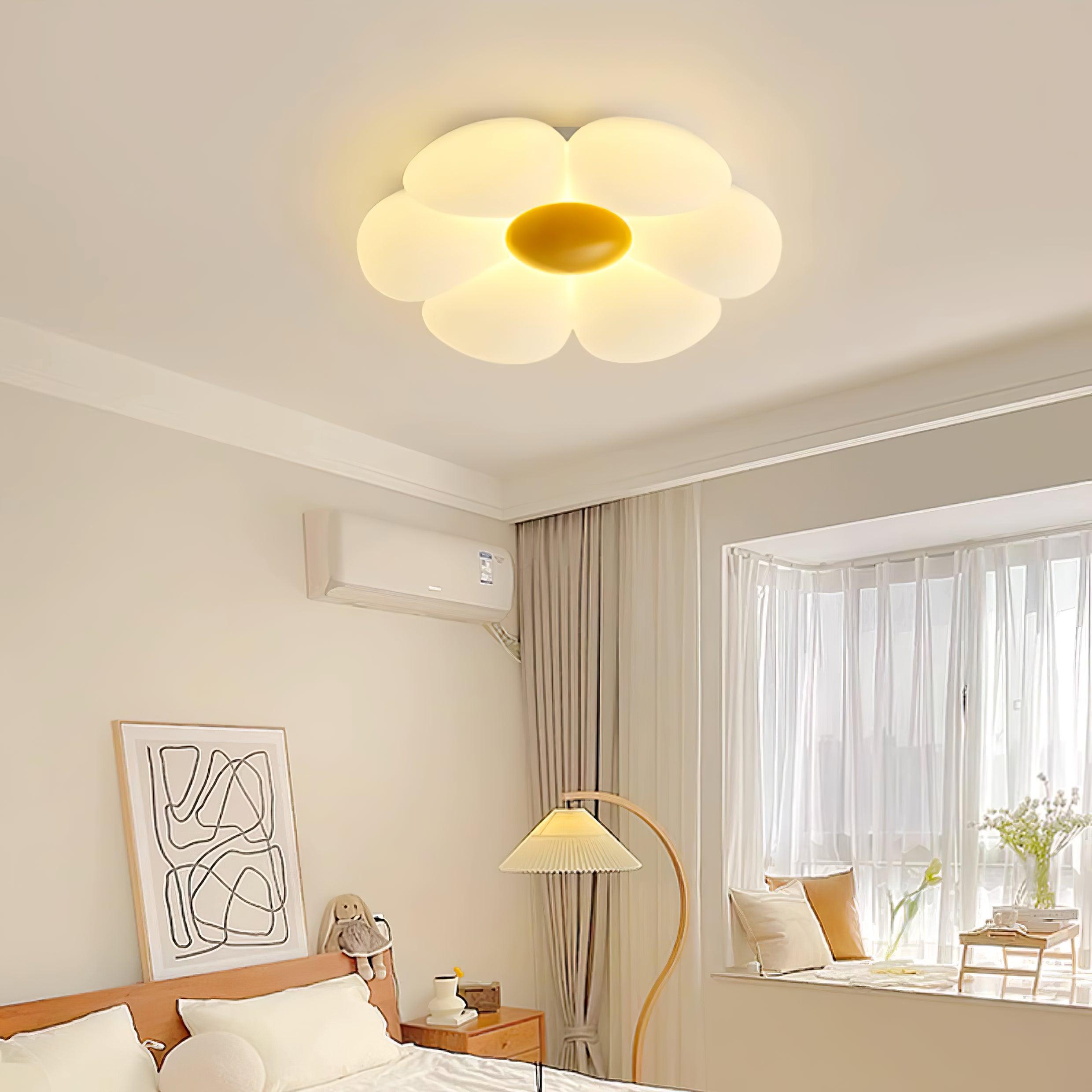 Solara Plafonnier Fleur à Six Pétales pour Chambre d'Enfant