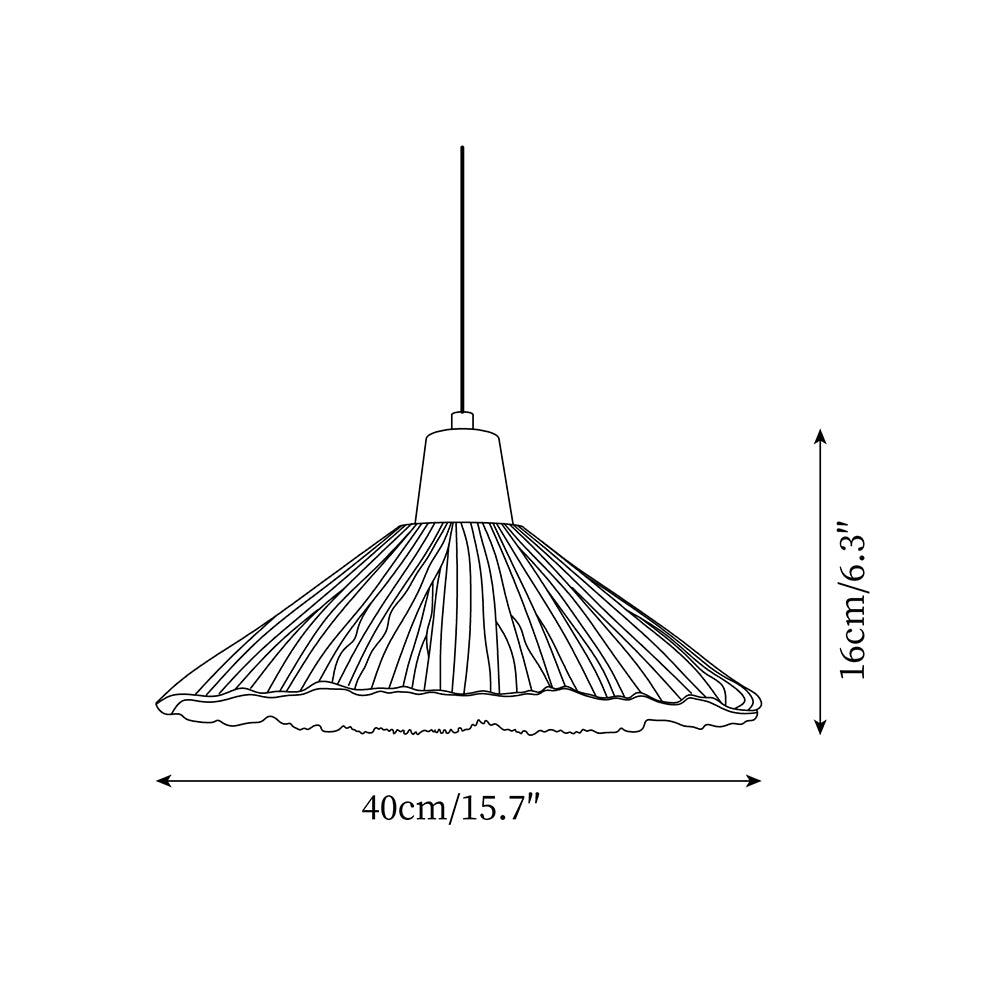 Suspension Bois Dessus Texturé Ciment Abat-jour Gris Naturel Japandi