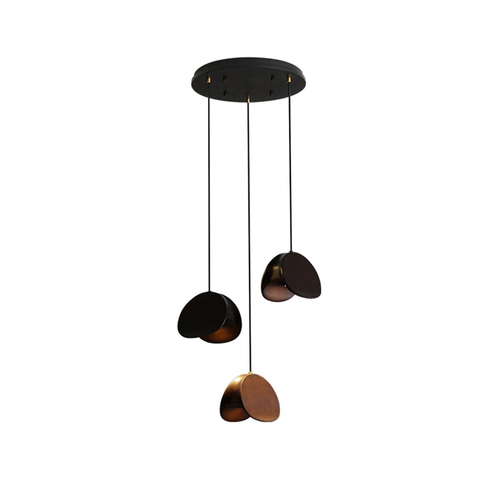 Elmiren Grappe Bois Pendentif Lumière