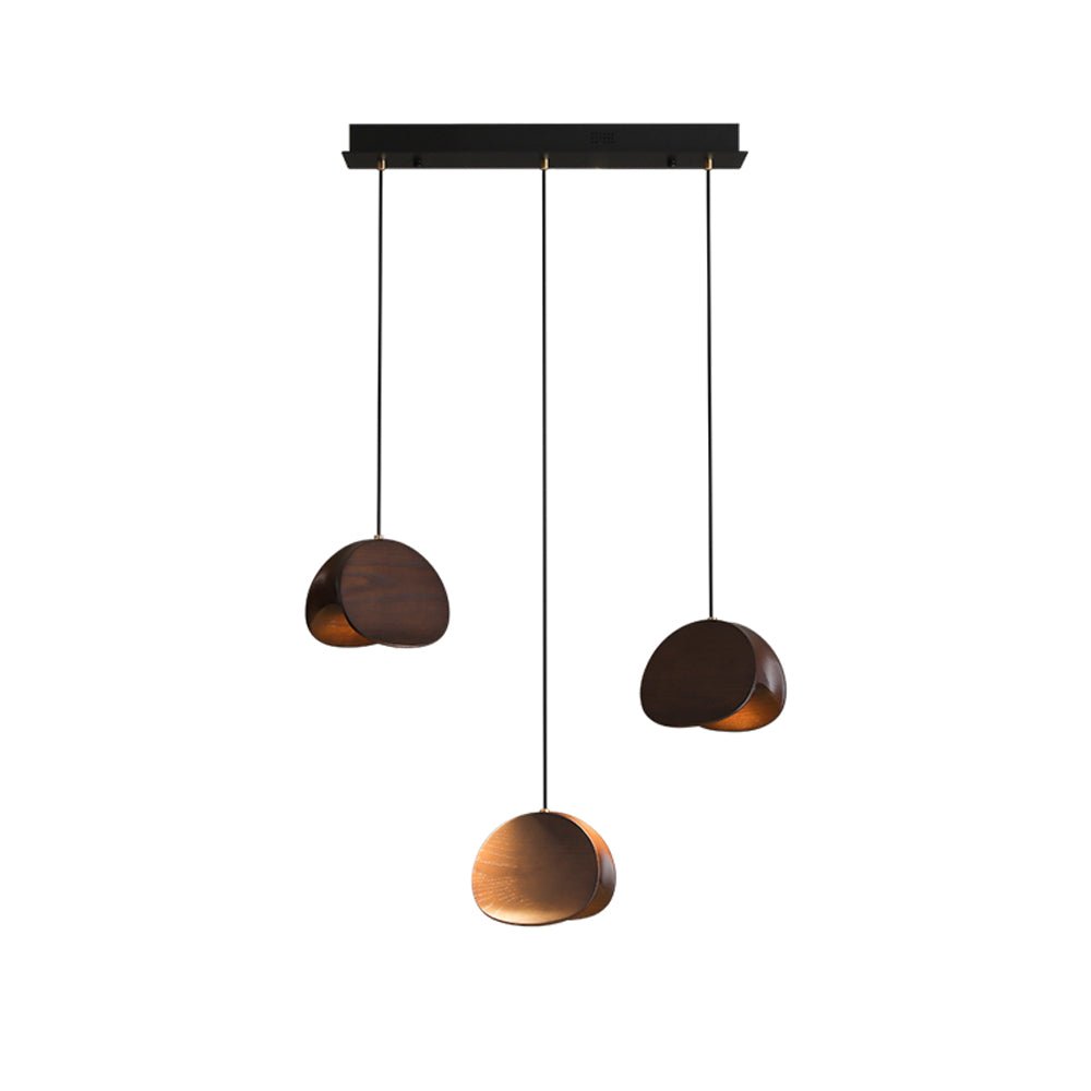 Elmiren Grappe Bois Pendentif Lumière