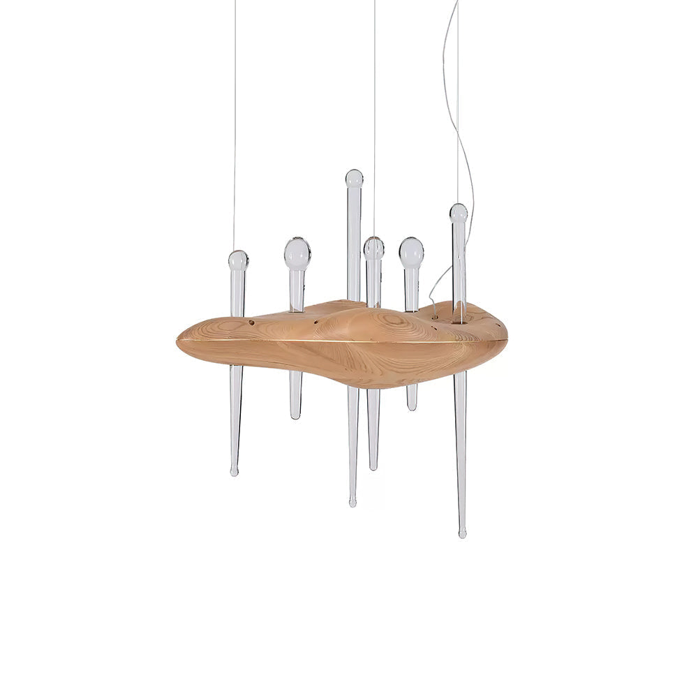Umare Fantaisiste Chêne Verre Pendentif Lumière