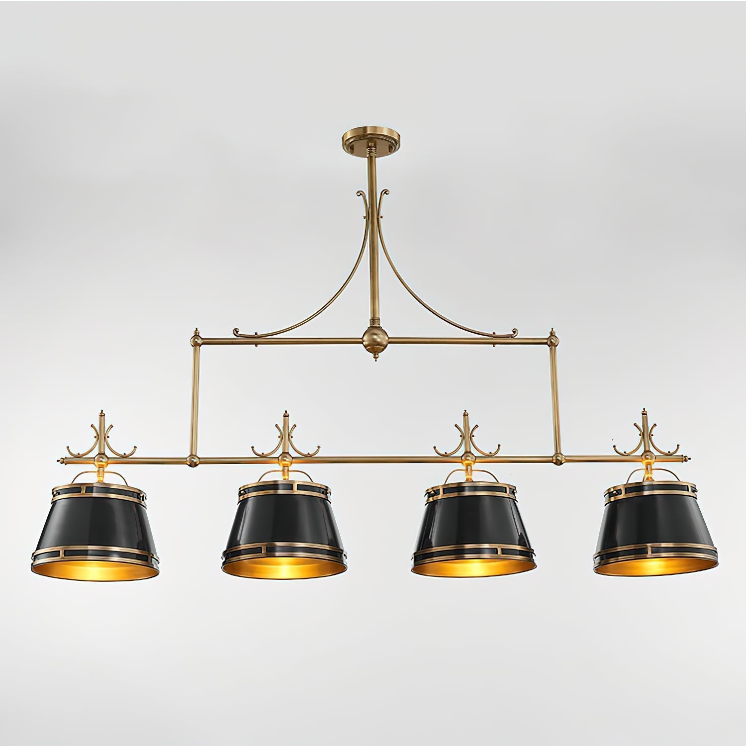 Ulphaion Ancien Industriel Laiton Métal Lustre